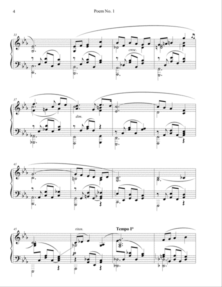 Poem No. 1 for Piano Piano Solo scores gallery preview page 4