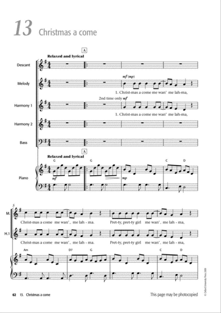 Jamaican Voiceworks 4-Part scores gallery preview page 5