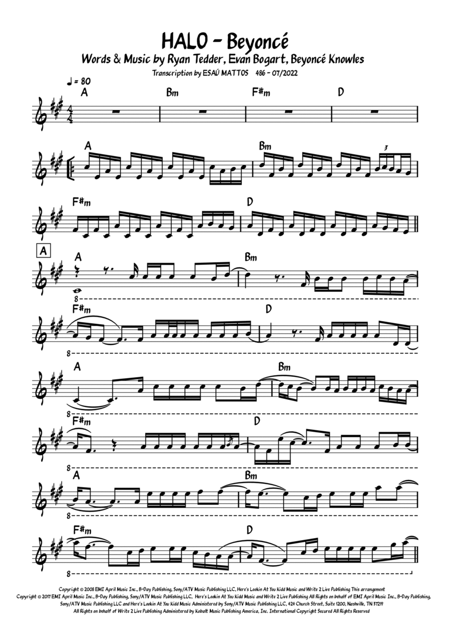 Halo Halo Easy Piano scores gallery preview page 1