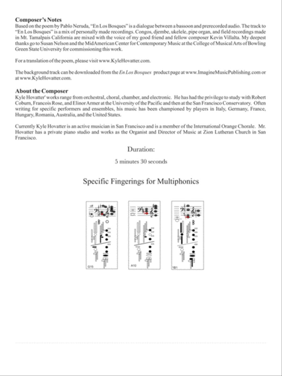 En Los Bosques Bassoon scores gallery preview page 2