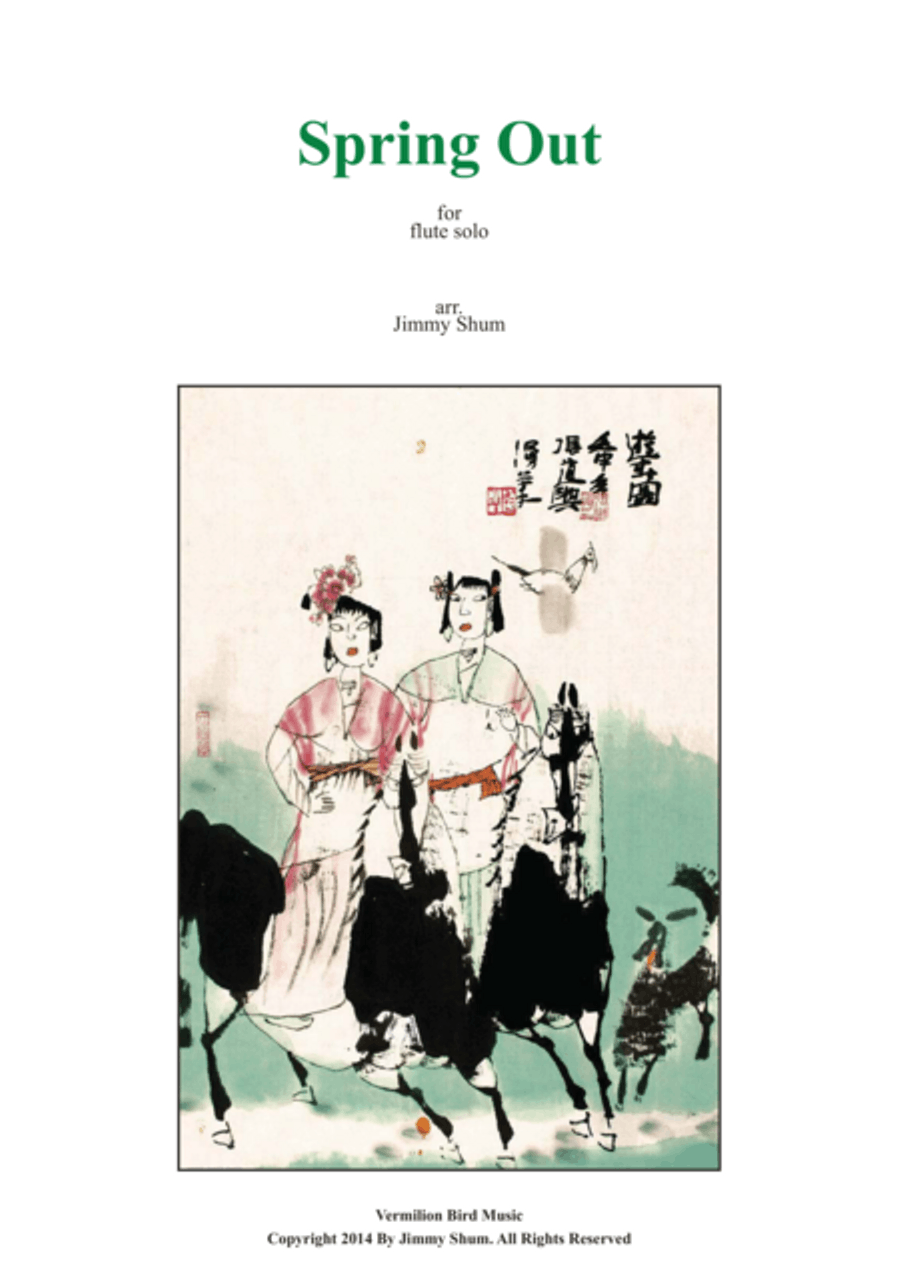 Spring Out (Chinese Folk Song) Flute Solo scores gallery preview page 1