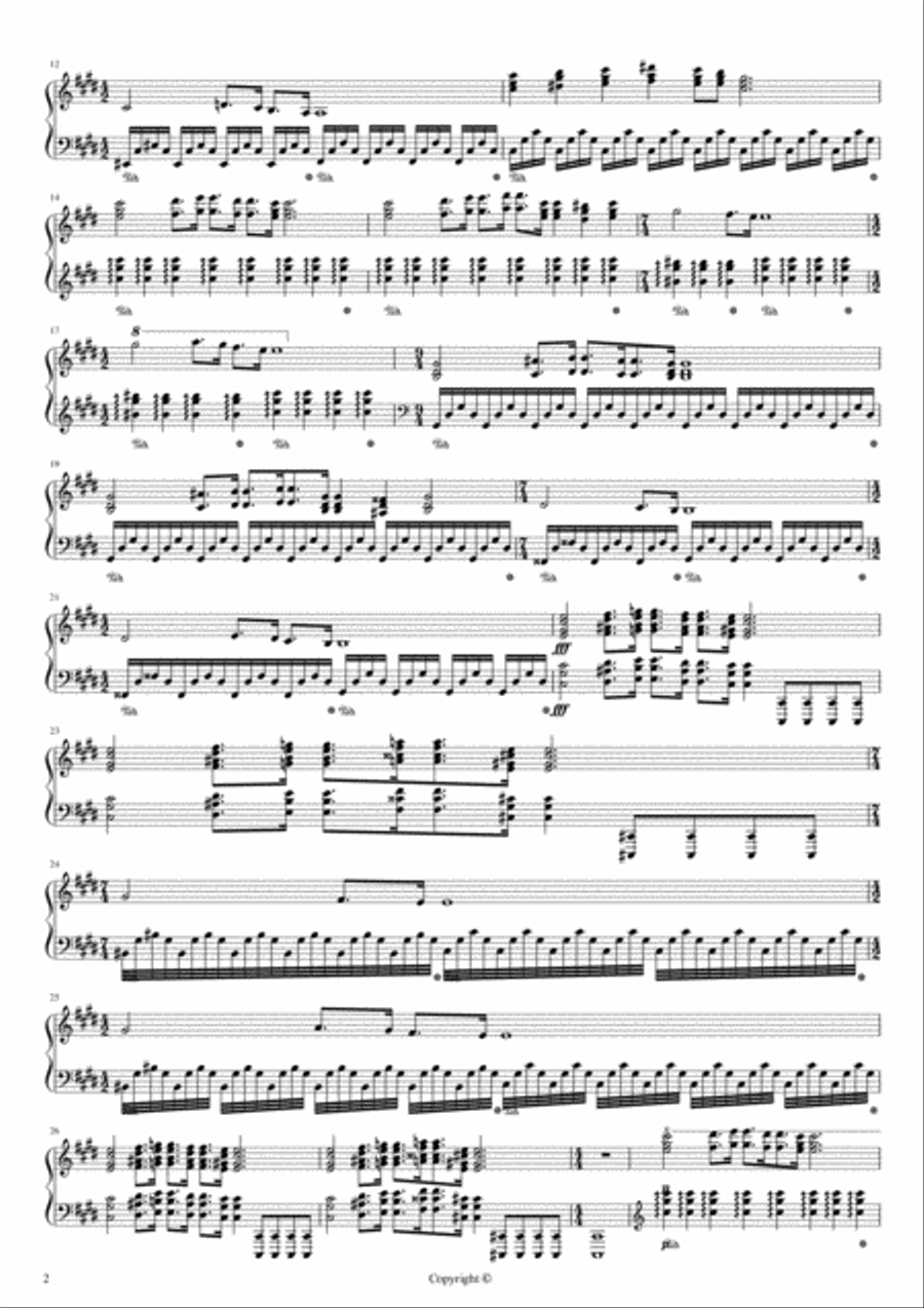 Piano Sonata No. 5 in C Sharp Minor Piano Solo scores gallery preview page 2