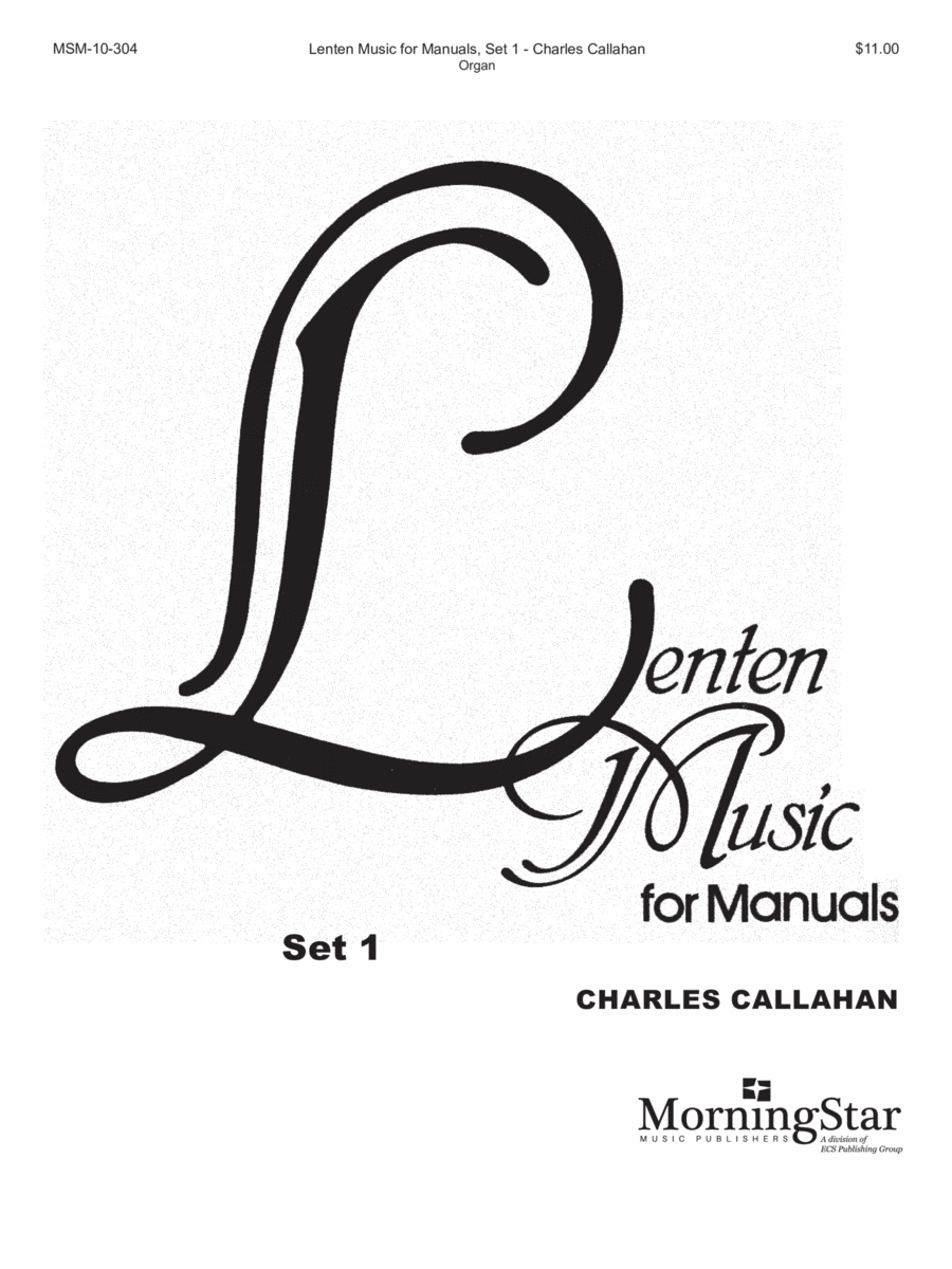 Lenten Music for Manuals, Set 1 Organ scores gallery preview page 1