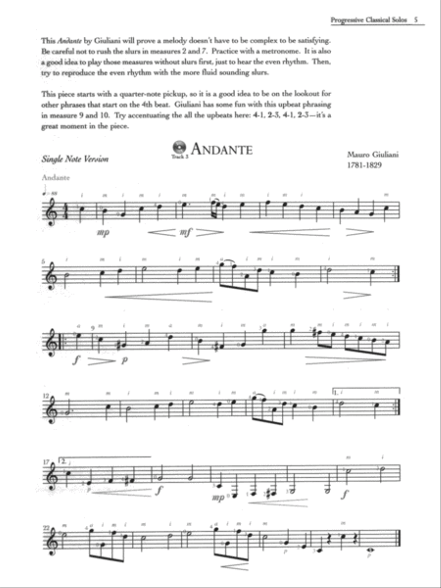 Progressive Classical Solos Acoustic Guitar scores gallery preview page 3