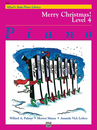 Book cover for Alfred's Basic Piano Course Merry Christmas!, Level 4