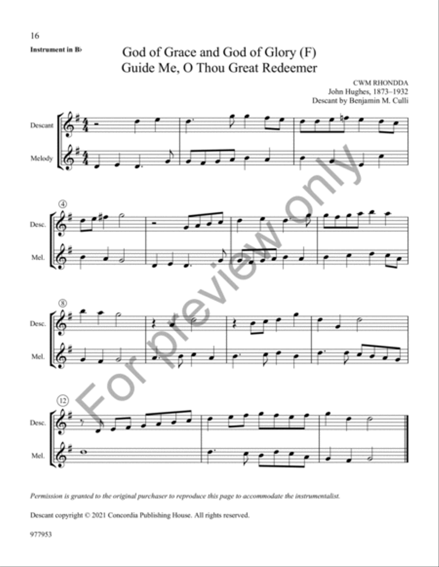 Hymn Descants, Set 3 Hymn Descants, Set 3 C Instrument scores gallery preview page 2