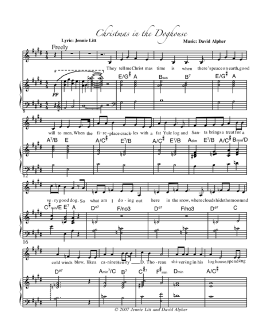 Christmas In The Doghouse Voice scores gallery preview page 1
