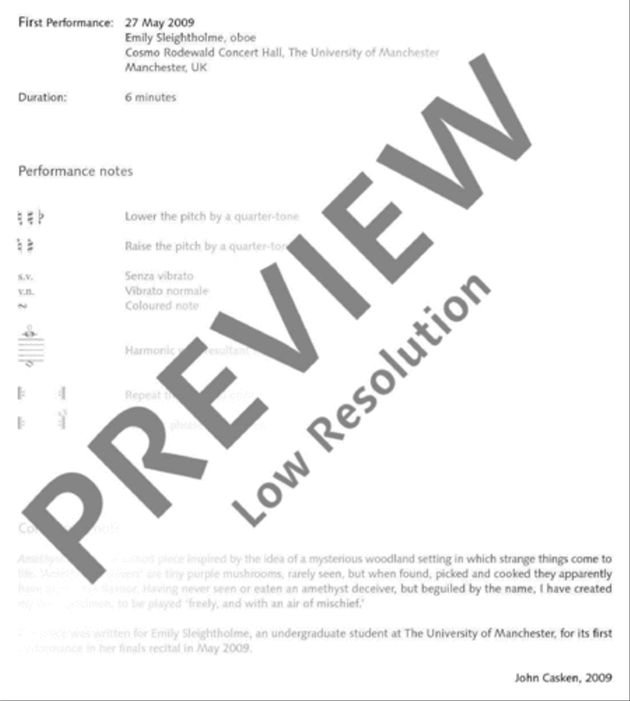 Amethyst Deceiver Amethyst Deceiver Oboe Solo scores gallery preview page 4