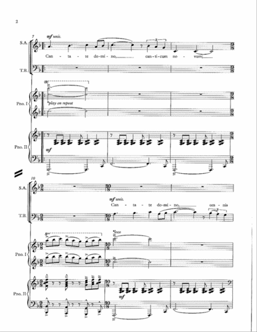 Cantate Domino (SATB) Cantate Domino (SATB) 4-Part scores gallery preview page 2