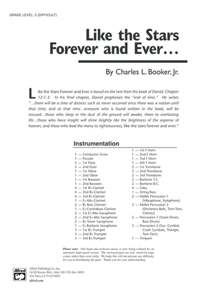 Book cover for Like the Stars Forever and Ever ...: Score