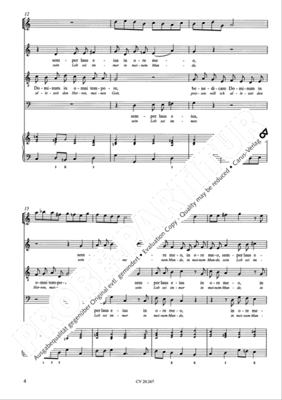 Benedicam Dominum; Exquisivi Dominum Score scores gallery preview page 5