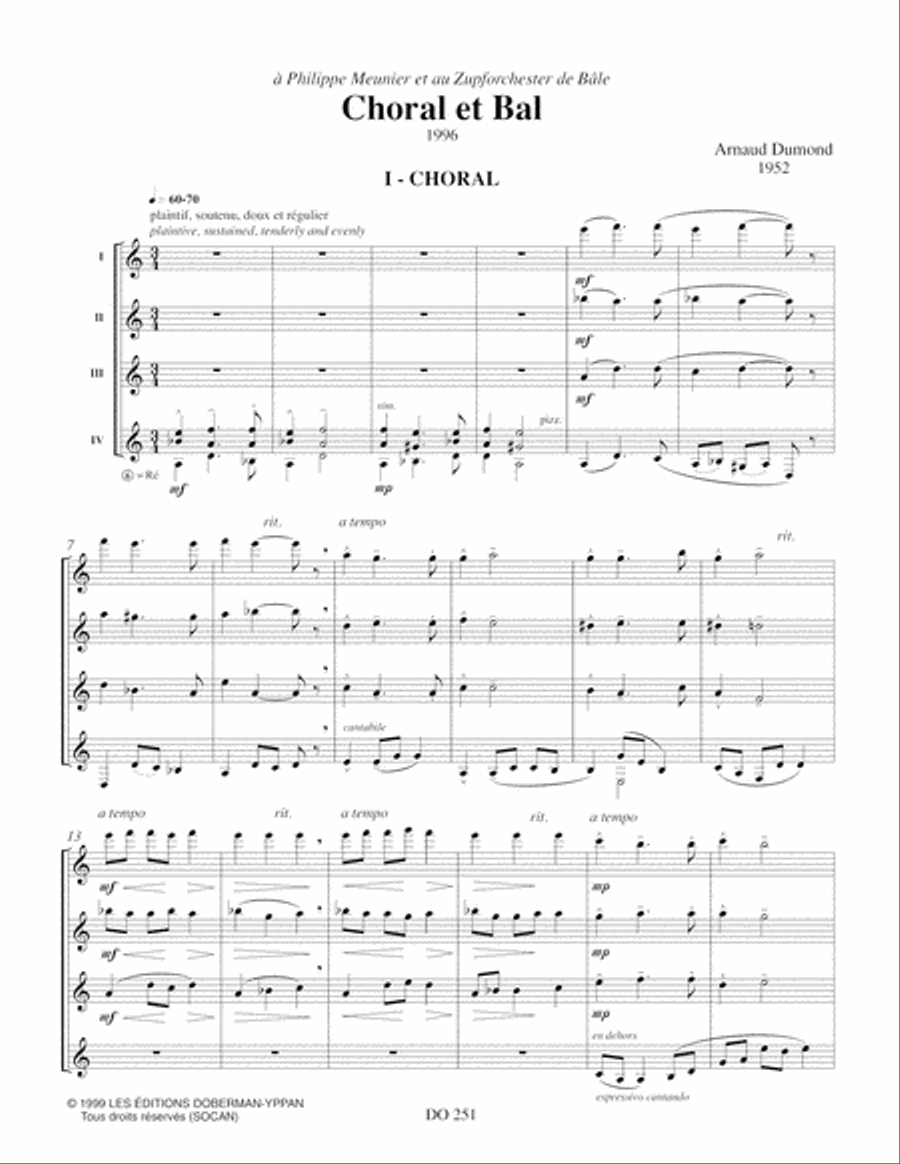 Choral et bal Guitar Ensemble scores gallery preview page 3