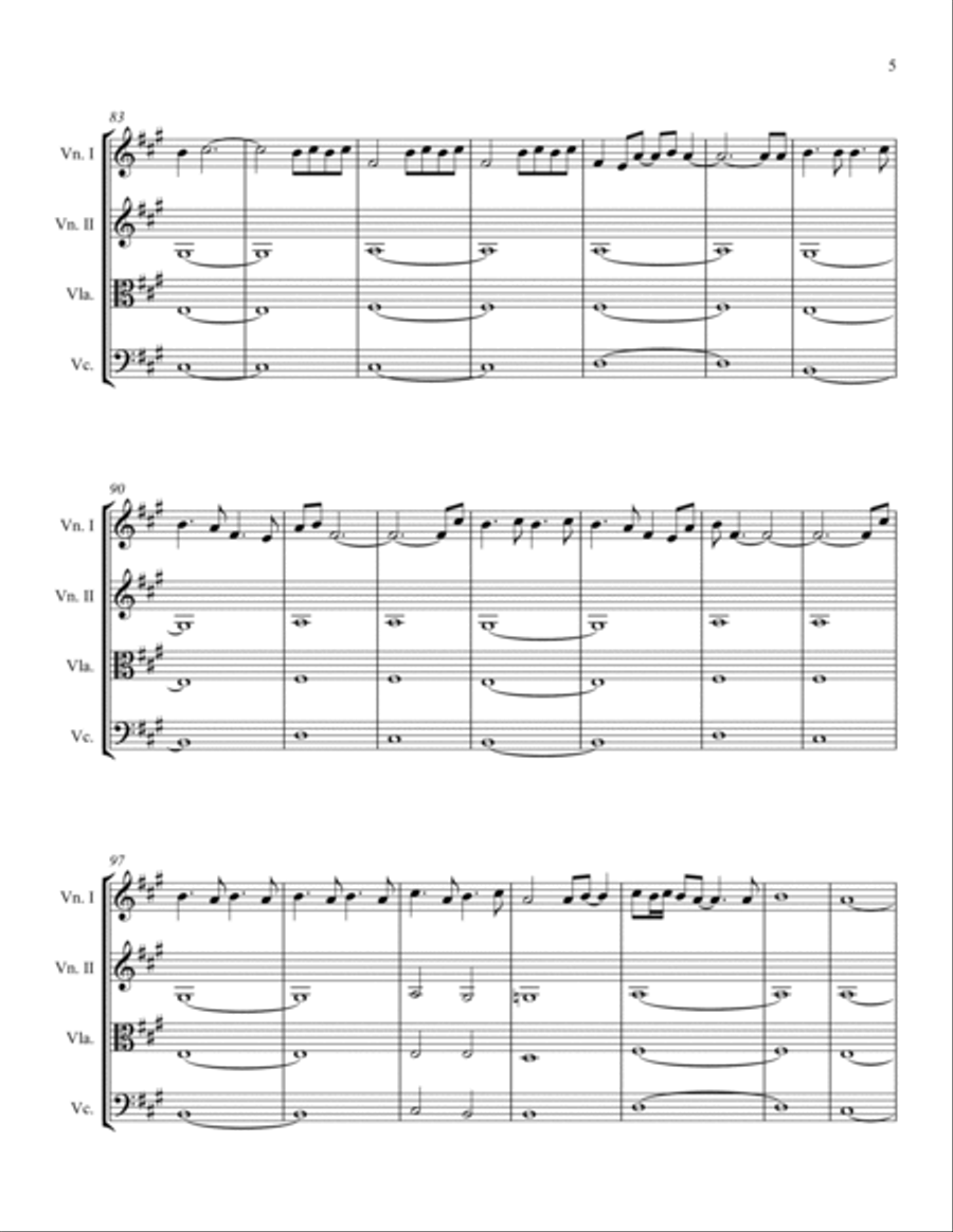 Love Song Love Song String Quartet scores gallery preview page 5