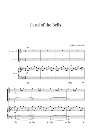 Book cover for Carol of the Bells (for Trumpet, Trombone and Piano)