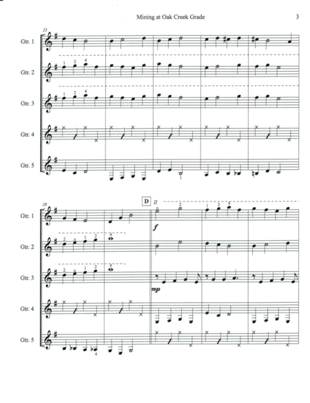 Six Easy Guitar Ensemble Pieces - Inspired by Historic Locations Aroud Cañon City image number null