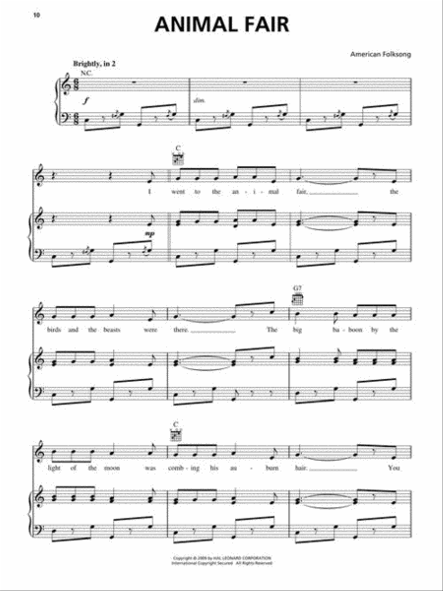 The Big Book of Folksongs Piano, Vocal, Guitar scores gallery preview page 8