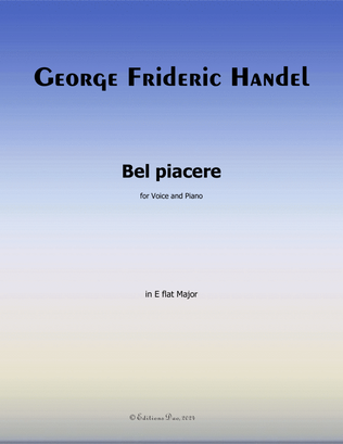 Book cover for Bel piacere,by Handel,in E flat Major