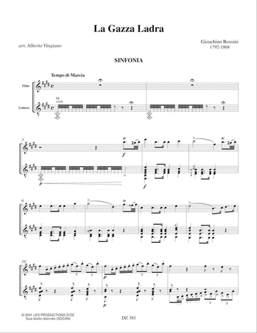 La Gazza Ladra La Gazza Ladra Flute scores gallery preview page 3