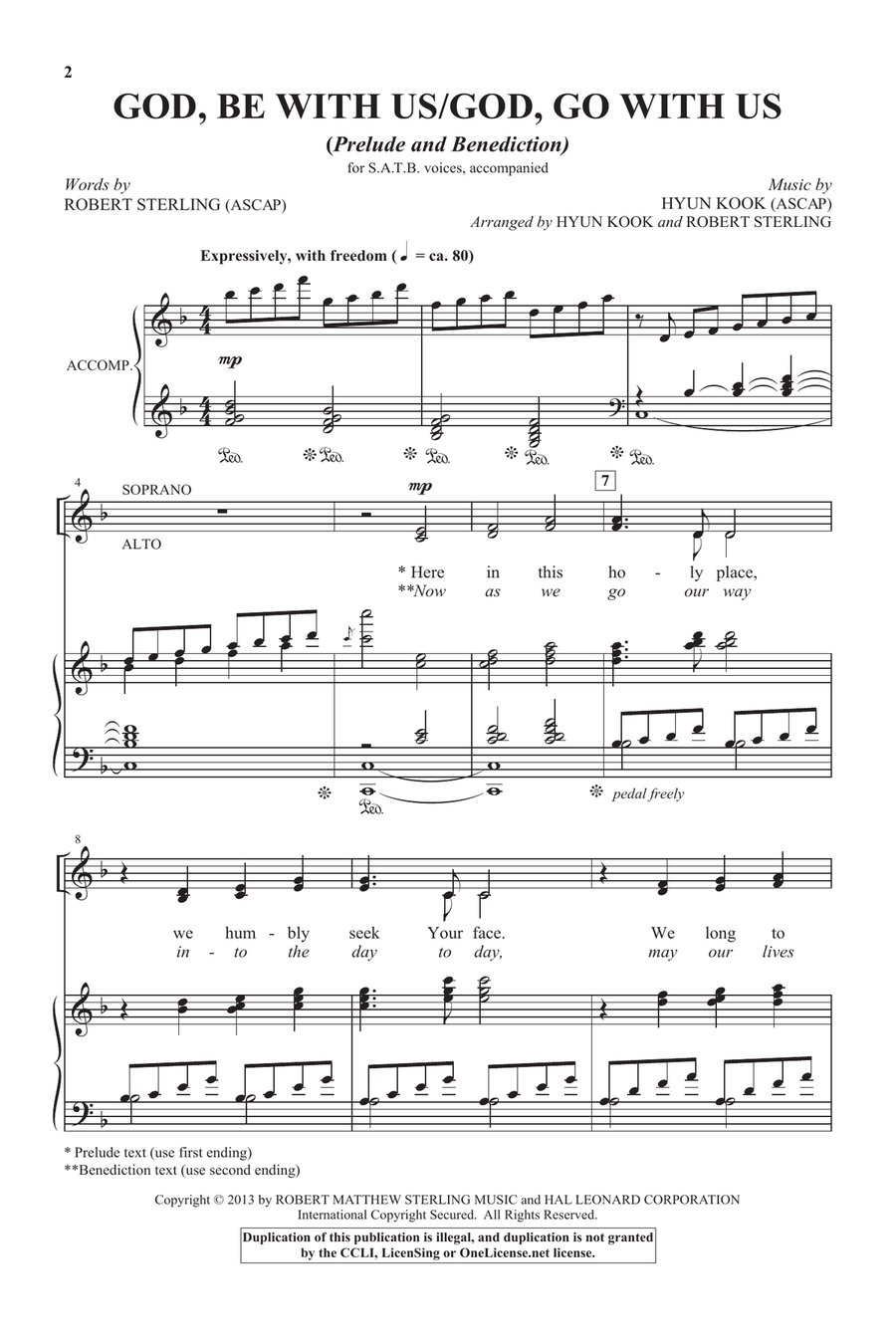 God, Be With Us/God, Go With Us 4-Part scores gallery preview page 1