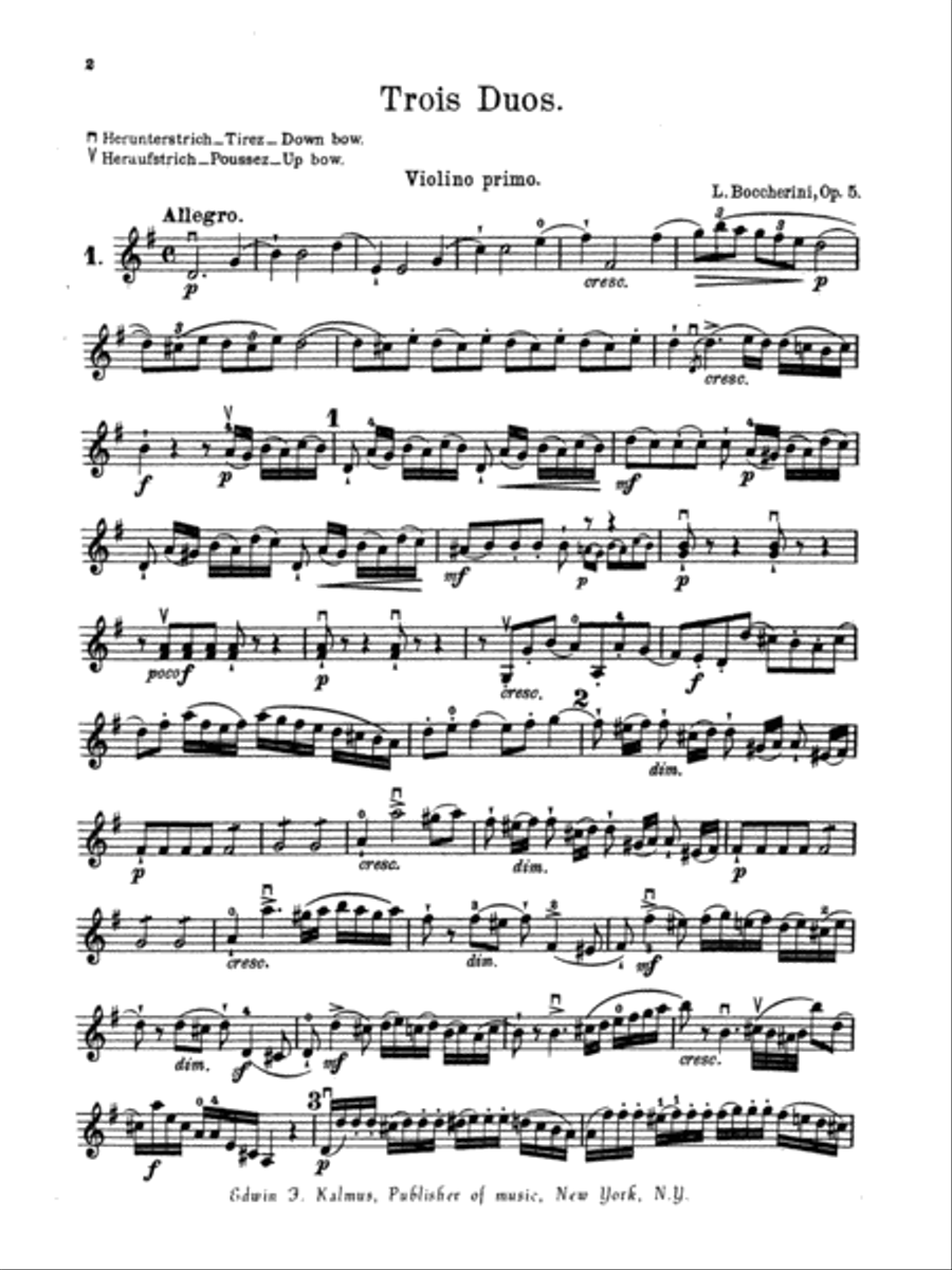 Boccherini: Three Duets, Op. 5 String Duet scores gallery preview page 1