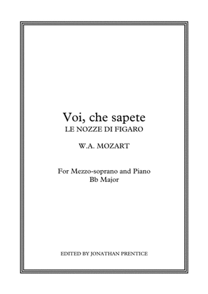 Book cover for Voi che sapete - Le nozze di Figaro (Bb Major)