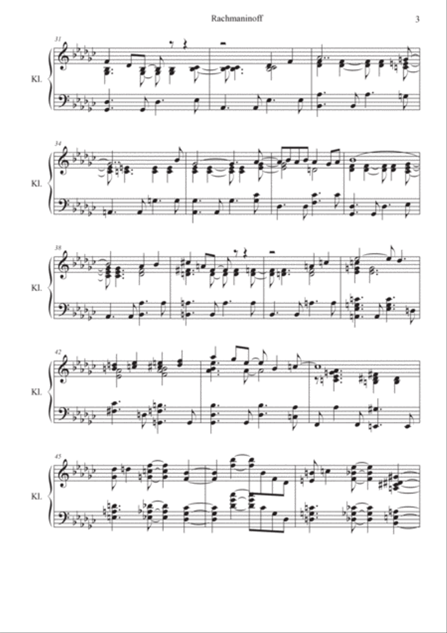 Rachmaninoff etude op 39 no 5 (jazz piano arrangement) Piano Method scores gallery preview page 3