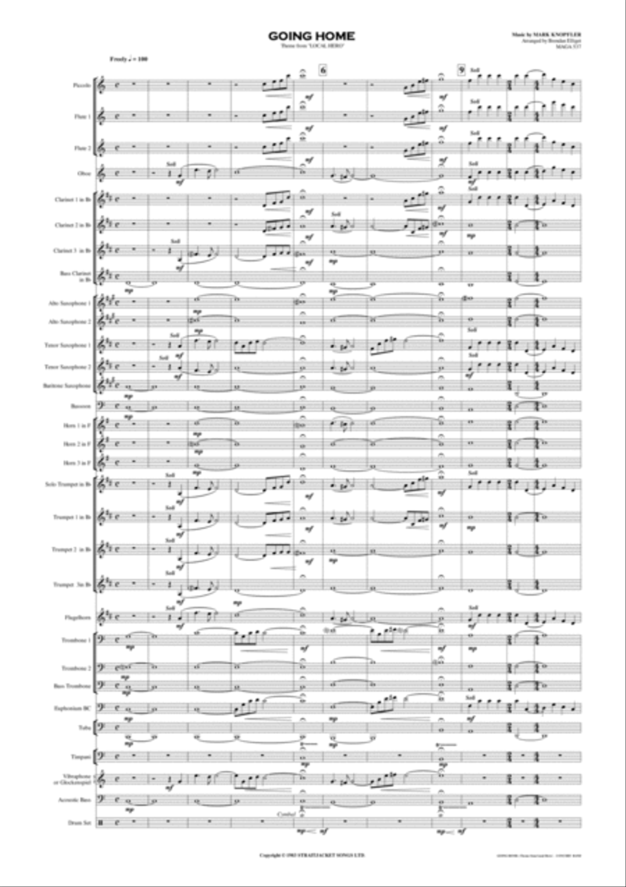 Going Home Concert Band scores gallery preview page 2