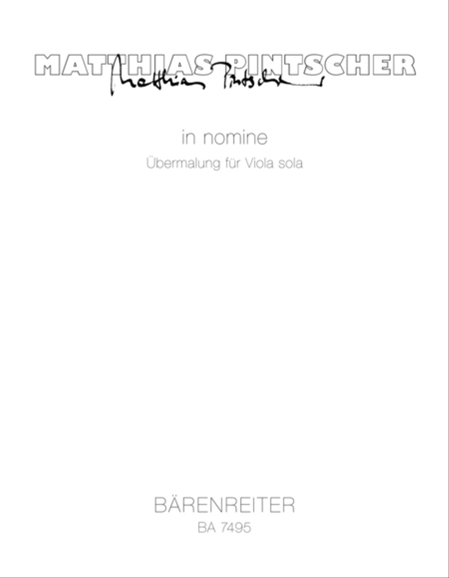 in nomine (1999) Viola Solo scores gallery preview page 1