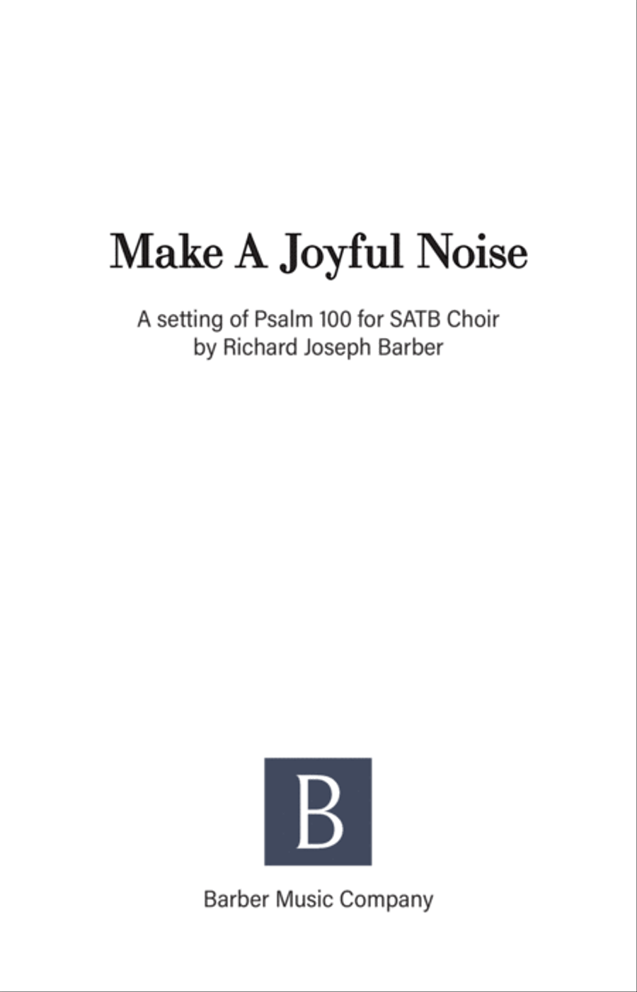 Make A Joyful Noise 4-Part scores gallery preview page 1