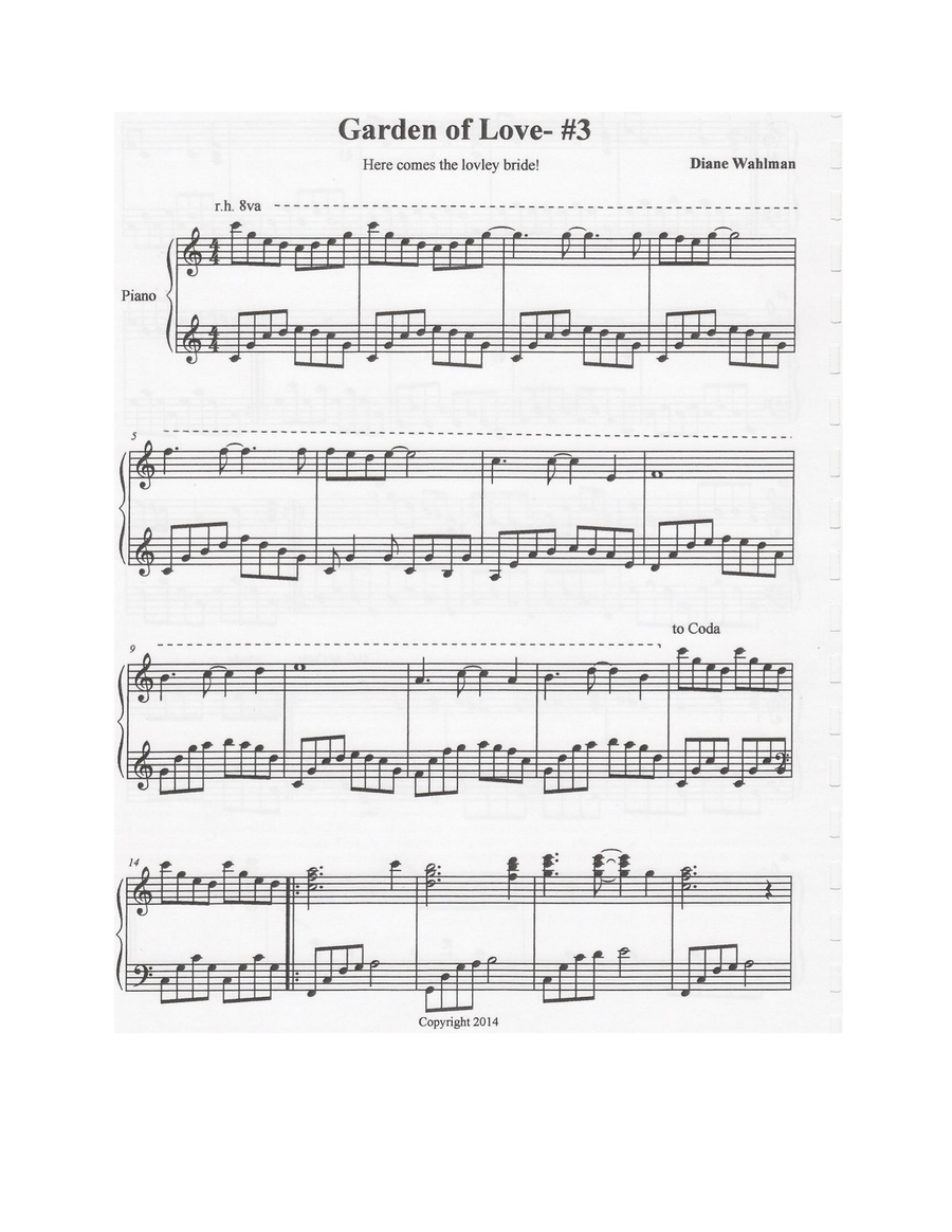 Garden of Love Piano Solo scores gallery preview page 5