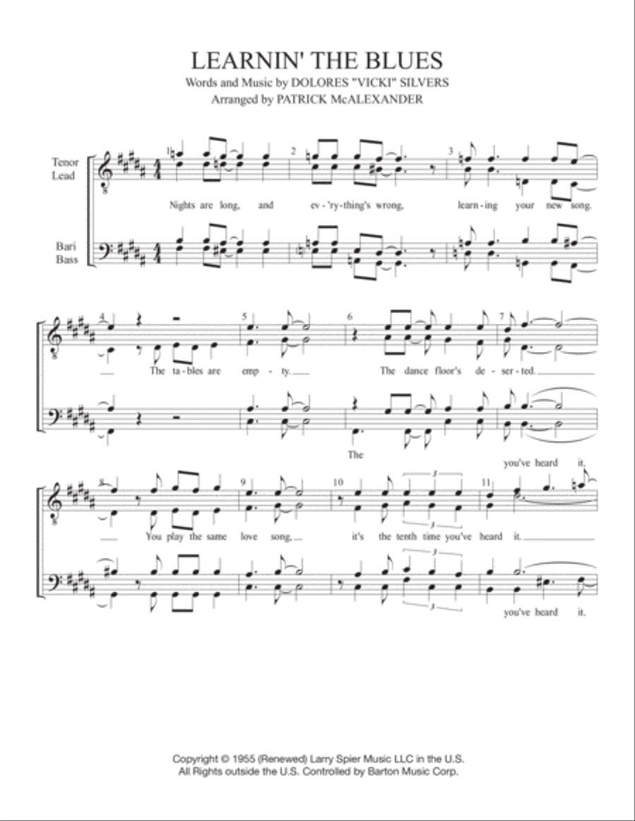 Learnin' The Blues Learnin' The Blues Small Ensemble scores gallery preview page 1