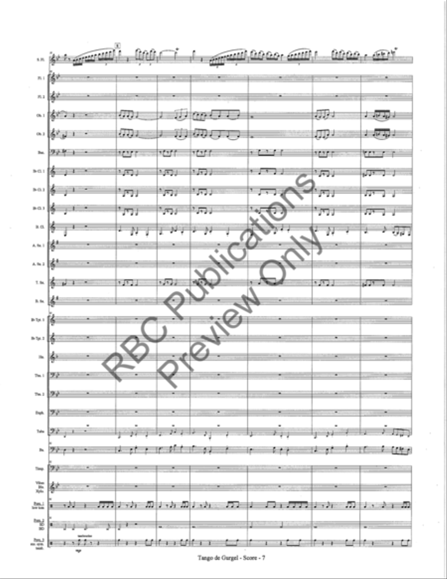 Tango De Gurgel (Score) Tango De Gurgel (Score) Concert Band scores gallery preview page 10