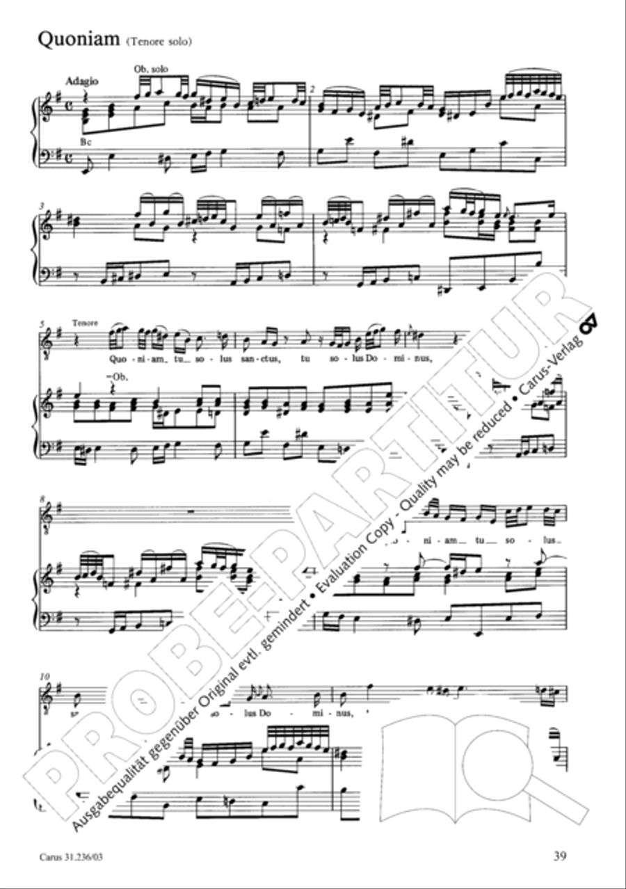Mass in G Major 4-Part scores gallery preview page 40