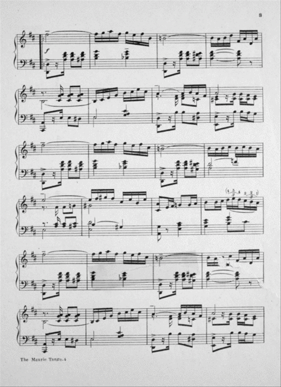 The Tango Del Maurice Piano Solo scores gallery preview page 3