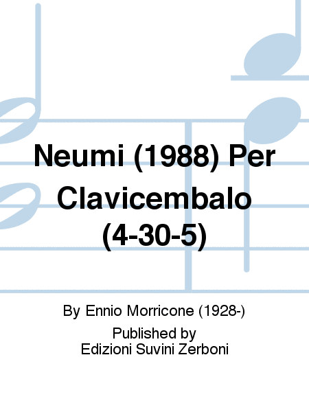 Neumi (1988) Per Clavicembalo (4-30-5)