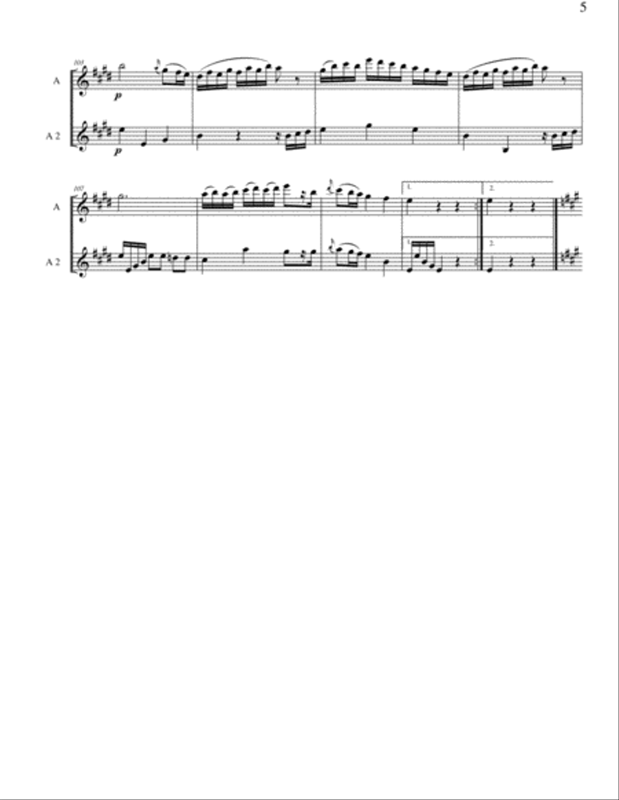 Twelve Duets for Alto Sax Woodwind Duet scores gallery preview page 5