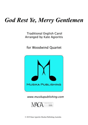 Book cover for God Rest Ye Merry Gentlemen - Woodwind Quartet