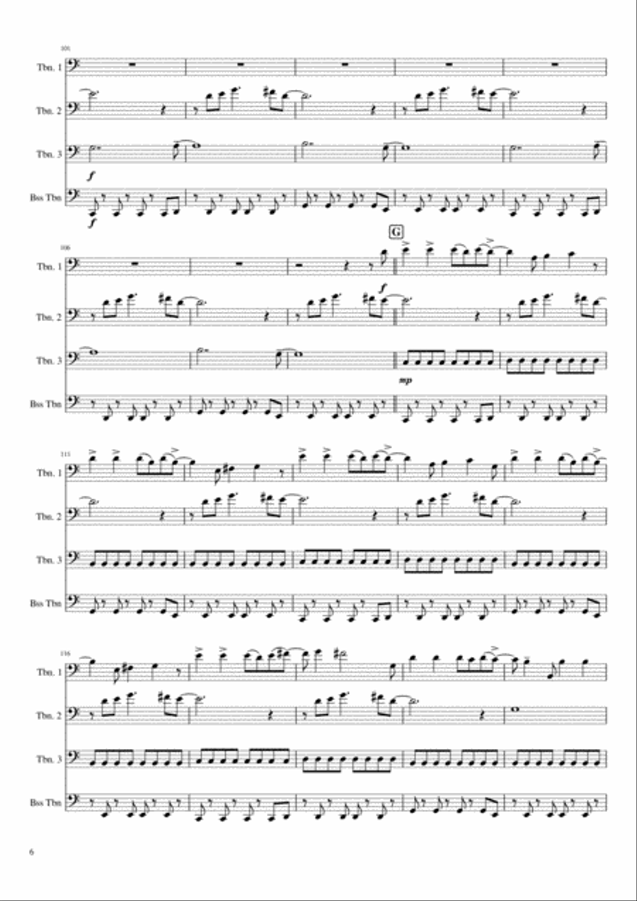 Viva La Vida Viva La Vida Brass Ensemble scores gallery preview page 6