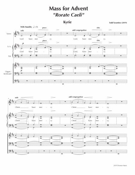 Mass for Advent 'Rorate Caeli' (SATB Version) image number null