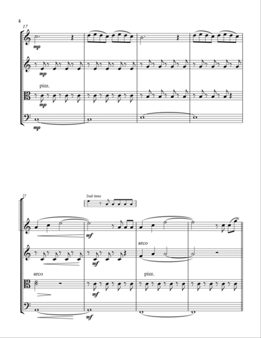Conversations In The Dark String Quartet scores gallery preview page 6