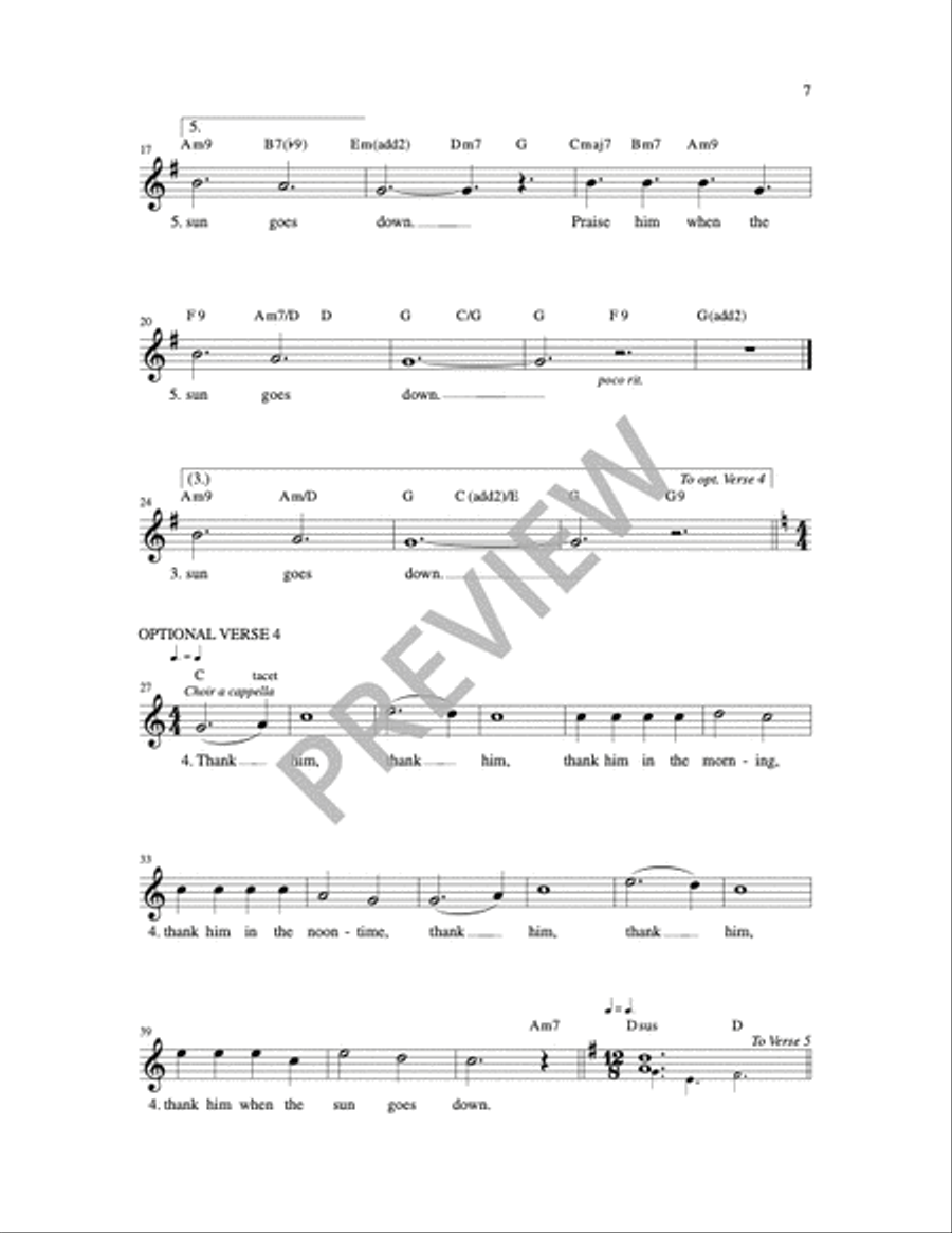 Jesus in the Morning Jesus in the Morning 4-Part scores gallery preview page 3