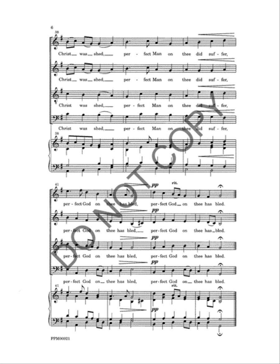Cross of Jesus, Cross of Sorrow 4-Part scores gallery preview page 7