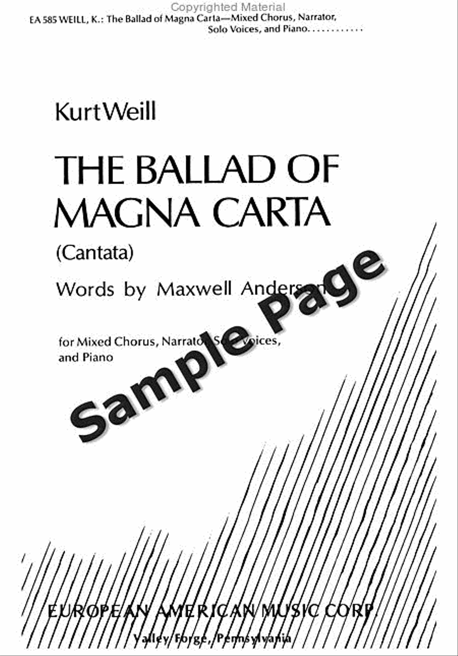 Ballad of Magna Carta 4-Part scores gallery preview page 2