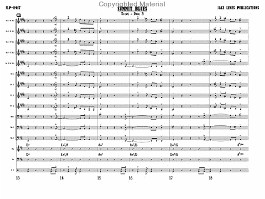 Summit Blues Summit Blues Big Band scores gallery preview page 6