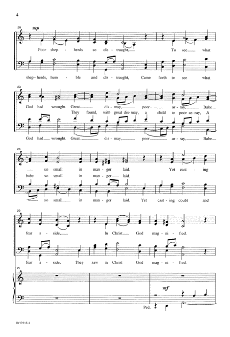 When Christ Was Born 4-Part scores gallery preview page 4