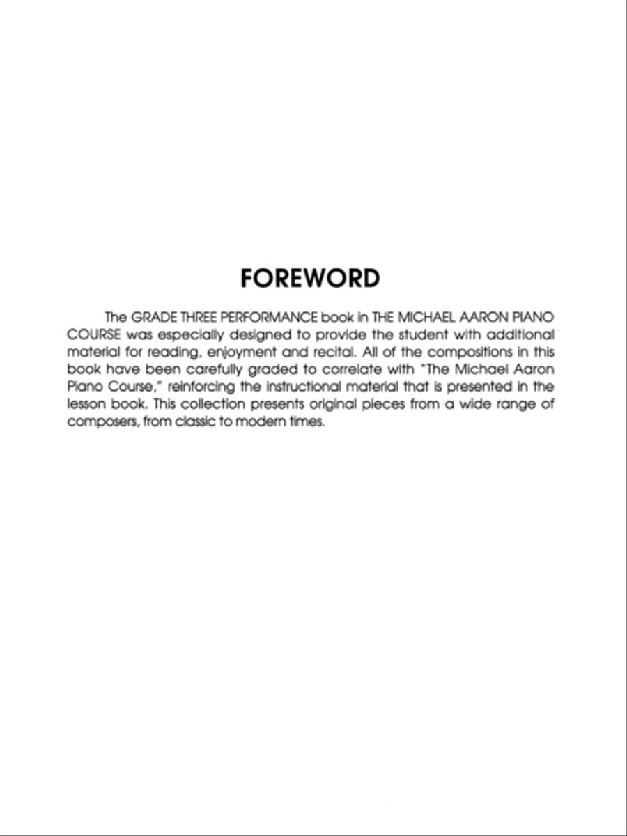 Michael Aaron Piano Course Performance Piano Method scores gallery preview page 2