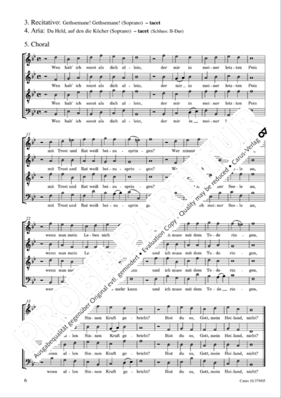 Der Tod Jesu 4-Part scores gallery preview page 7