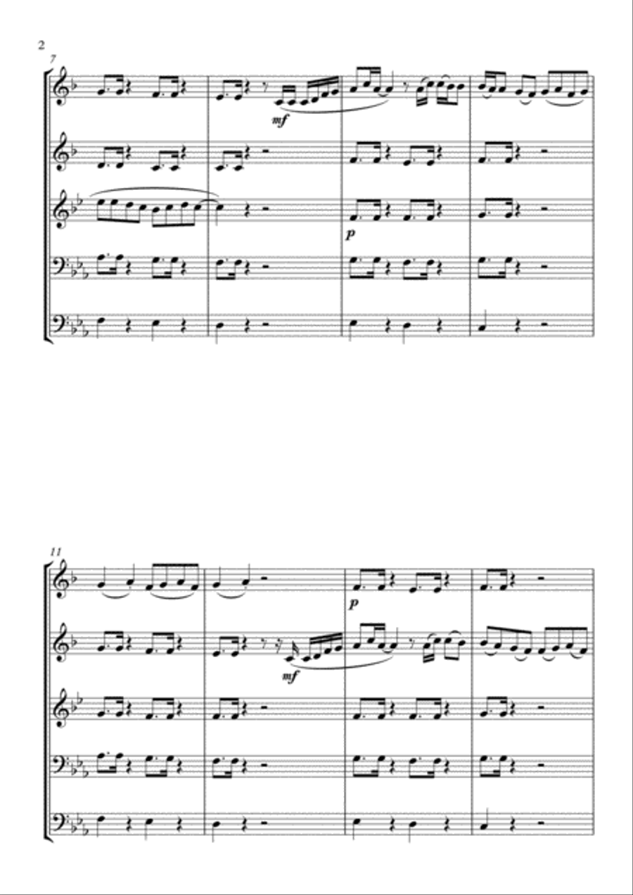 Love Yourself Brass Ensemble scores gallery preview page 2