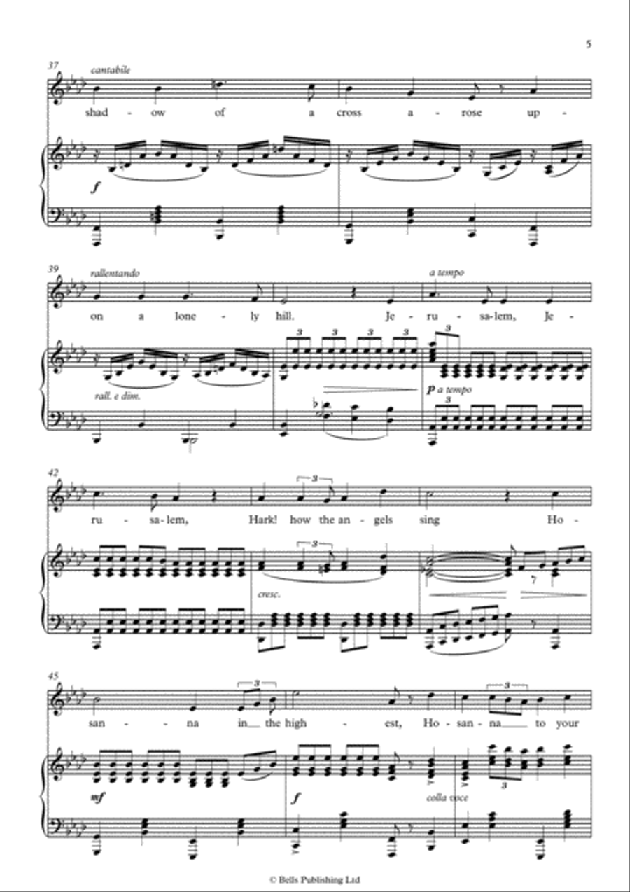 The Holy City (A-flat Major) Voice Solo scores gallery preview page 5