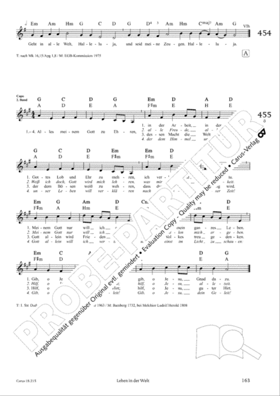 Gitarrenbuch zum Gotteslob Guitar scores gallery preview page 150